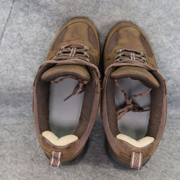 Abeo Shoes Mens 10 Sneakers Athletic Comfort Walking Leather Brown Casual Smart - Picture 6 of 15